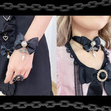 Sweet Bow Rhinestone Necklace for Women