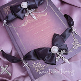 Sweet Bow Rhinestone Necklace for Women