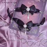 Sweet Bow Rhinestone Necklace for Women