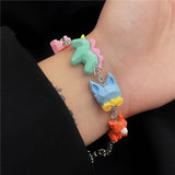 3D Fox Rabbit Bulldog Unicorn Girl Bracelet