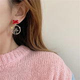 Japanese Witch Cat Clip Earrings Funny Cartoon Bow Cat Clip No Piercing