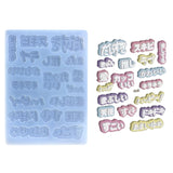 Japanese Word Silicone Mold for Resin DIY Keychain Pendant Jewelry