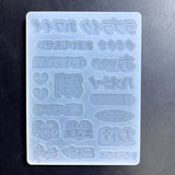 Japanese Word Silicone Mold for Resin DIY Keychain Pendant Jewelry