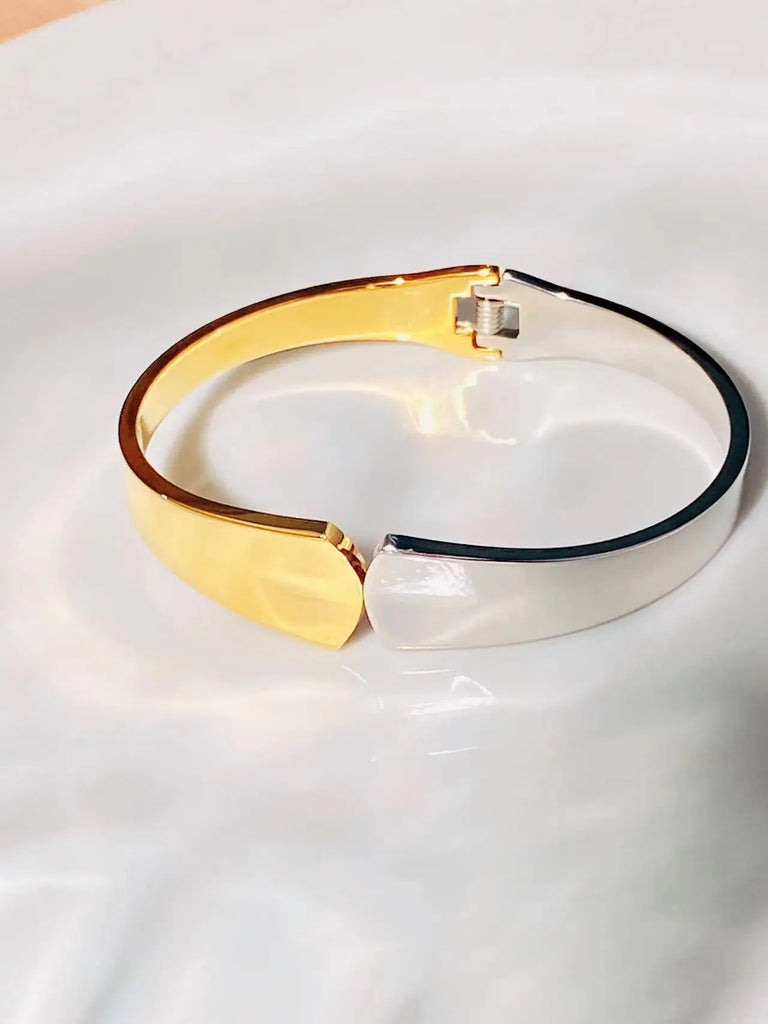 Japanese Style Two-Color Titanium Steel Bracelet