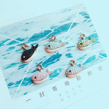 Japanese Whale Alloy Jewelry DIY Materials Hand-made Diamond Ear Accessories