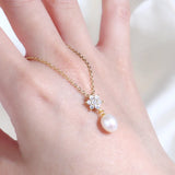 Japanese Style Snowflake Diamond Flowers Pendant