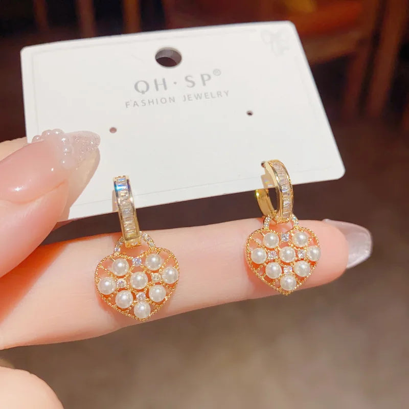Japanese Temperament Celebrity Pearl Earrings