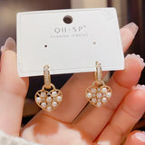Japanese Temperament Celebrity Pearl Earrings