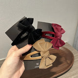 Japanese Velvet Bow Hairpin Vintage Fringe Clip Hair Accessories for Women