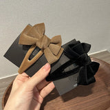 Japanese Velvet Bow Hairpin Vintage Fringe Clip Hair Accessories for Women