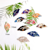 Japanese & Acetic Acid Multi-Color Natural Leaves DIY Jewelry Earrings