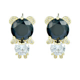 Japanese Bear Zircon Earrings Cute and Stylish Cartoon Animal Girl Earrings