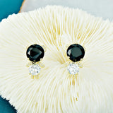 Japanese Bear Zircon Earrings Cute and Stylish Cartoon Animal Girl Earrings