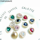 Japanese & Pearl Zircon Multicolor Earrings Pendant Pack
