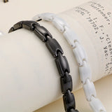Japanese Style Ceramic Bracelet with Magnetic Inlay for Men