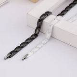 Japanese Style Ceramic Bracelet with Magnetic Inlay for Men