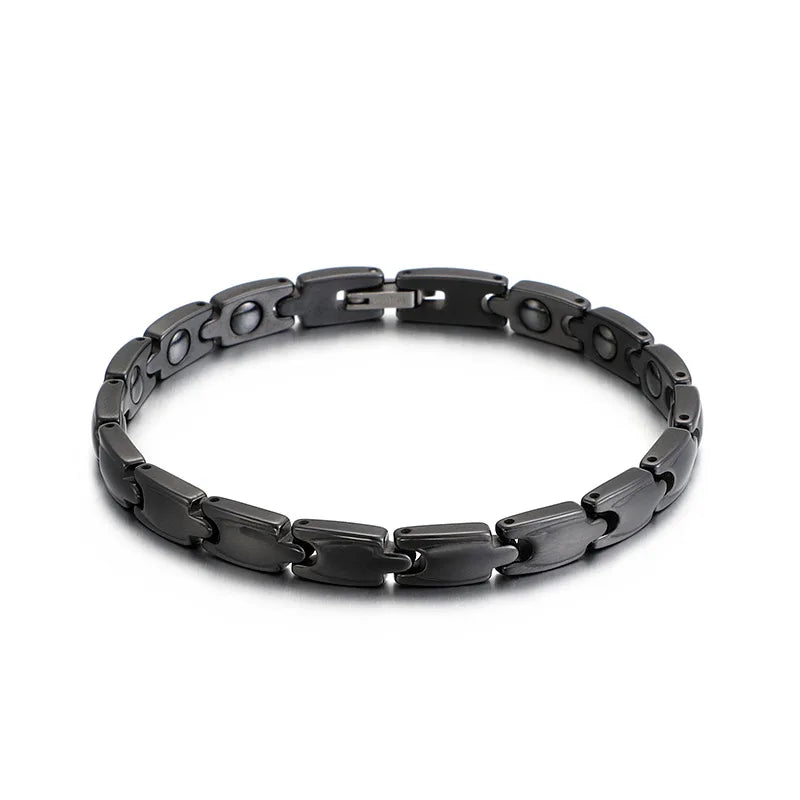 Japanese Style Ceramic Bracelet with Magnetic Inlay for Men