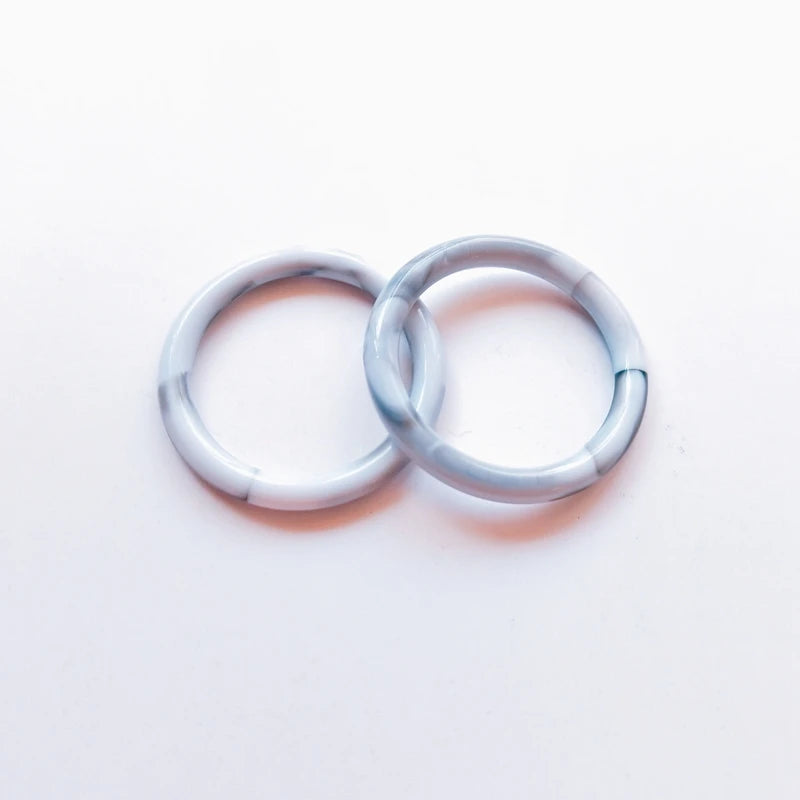 Japanese Resin Turquoise Marble Texture Geometric Earrings