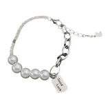 Japanese Style Pearl Bracelet Small Square Stitching Hip-hop Lucky Bracelet