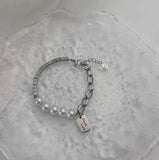 Japanese Style Pearl Bracelet Small Square Stitching Hip-hop Lucky Bracelet