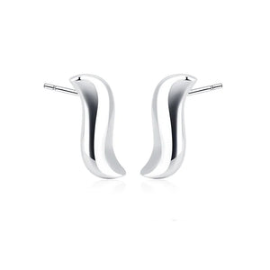 Japanese & Sterling Silver Geometric Earrings