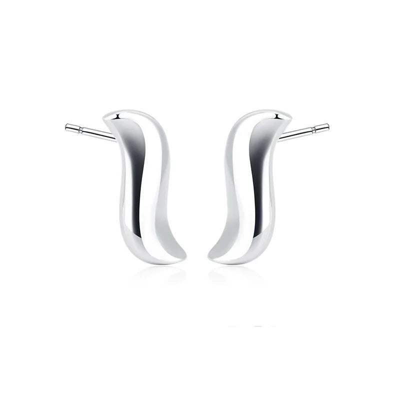 Japanese & Sterling Silver Geometric Earrings