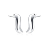 Japanese & Sterling Silver Geometric Earrings