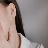 Japanese & Sterling Silver Geometric Earrings