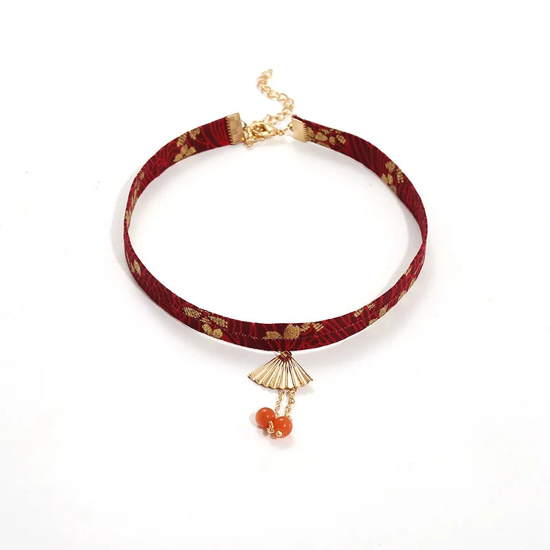 Japanese Short Net Red Pendant Necklace Collarbone Chain