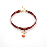 Japanese Short Net Red Pendant Necklace Collarbone Chain