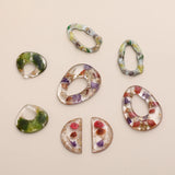 Japanese Botanical Garden Dry Flower Adhesive Patch Earrings DIY