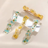 Japanese Foil Dry Flower Wave Resin Patch DIY Hairpin Earrings