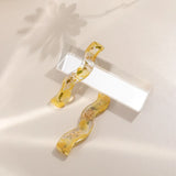 Japanese Foil Dry Flower Wave Resin Patch DIY Hairpin Earrings