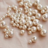 Japanese Cotton Pearl Loose Beads Shallow Champagne Straight Hole DIY Earring