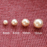Japanese Cotton Pearl Loose Beads Shallow Champagne Straight Hole DIY Earring