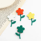 Japanese Leaf Flower Stitching Small Flower Acrylic Resin Accessories DIY