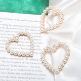 Japanese Soft Sister Pearl Love Peach Heart DIY Earrings Material