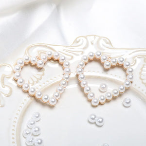Japanese Soft Sister Pearl Love Peach Heart DIY Earrings Material