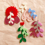 Japanese Multi-color Leaf Pendants for DIY Earrings