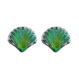 Japanese Fantasy Green Shell Resin Patch DIY Hairpin Jewelry Earrings Materials