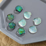 Japanese Fantasy Green Shell Resin Patch DIY Hairpin Jewelry Earrings Materials