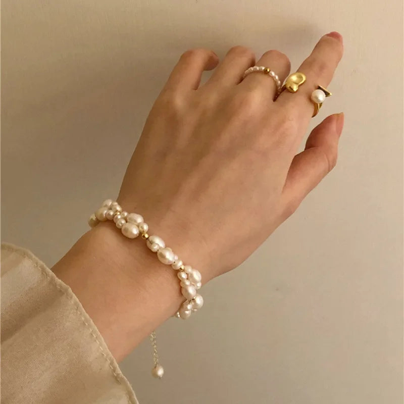 Hand-Woven Freshwater Pearl Bracelet for Women