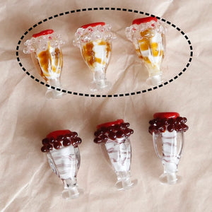 Japanese Glass Ice Cream Cup Beads for DIY Earrings