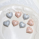 Japanese Heart Zircon Earrings DIY Jewelry Accessories