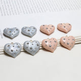 Japanese Heart Zircon Earrings DIY Jewelry Accessories