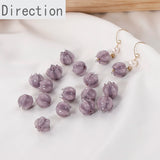 Japanese Glazed Violet Lily of the Valley Beads - DIY Jewelry Materials