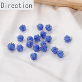 Japanese Glazed Violet Lily of the Valley Beads - DIY Jewelry Materials