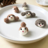 Japanese Wool Felt Doll Jewelry Material Soft Girl Head Brooch Corsage Earrings