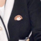 Japanese Wool Felt Doll Jewelry Material Soft Girl Head Brooch Corsage Earrings