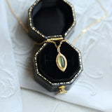 Vintage 925 Sterling Silver Olivine Necklace